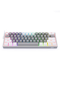 REDRAGON - Redragon K616-RGB Fizz Grey 65% Tri-Mode Wireless Mechanical Gaming Keyboard - grey