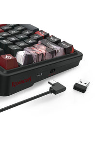 REDRAGON - Redragon K719WGB RGB Pro Artemis Pro Black LCD Gasket Wireless Mechanical Keyboard - black