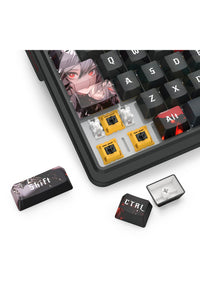 REDRAGON - Redragon K719WGB RGB Pro Artemis Pro Black LCD Gasket Wireless Mechanical Keyboard - black