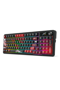REDRAGON - Redragon K719WGB RGB Pro Artemis Pro Black LCD Gasket Wireless Mechanical Keyboard - black