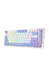 REDRAGON - Redragon K673WBP RGB Max White Purple 75% Gasket Wireless Mechanical Keyboard - white-purple