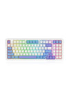 REDRAGON - Redragon K664WBP RGB Pro Gloria White Purple 94% Gasket Wireless Mechanical Keyboard - white-purple