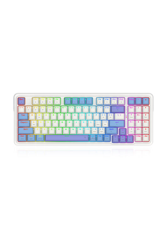 ELECTRONIC REBELLION - K664WBP-RGB-PRO Gloria 94% KB-White/Purple - white-purple