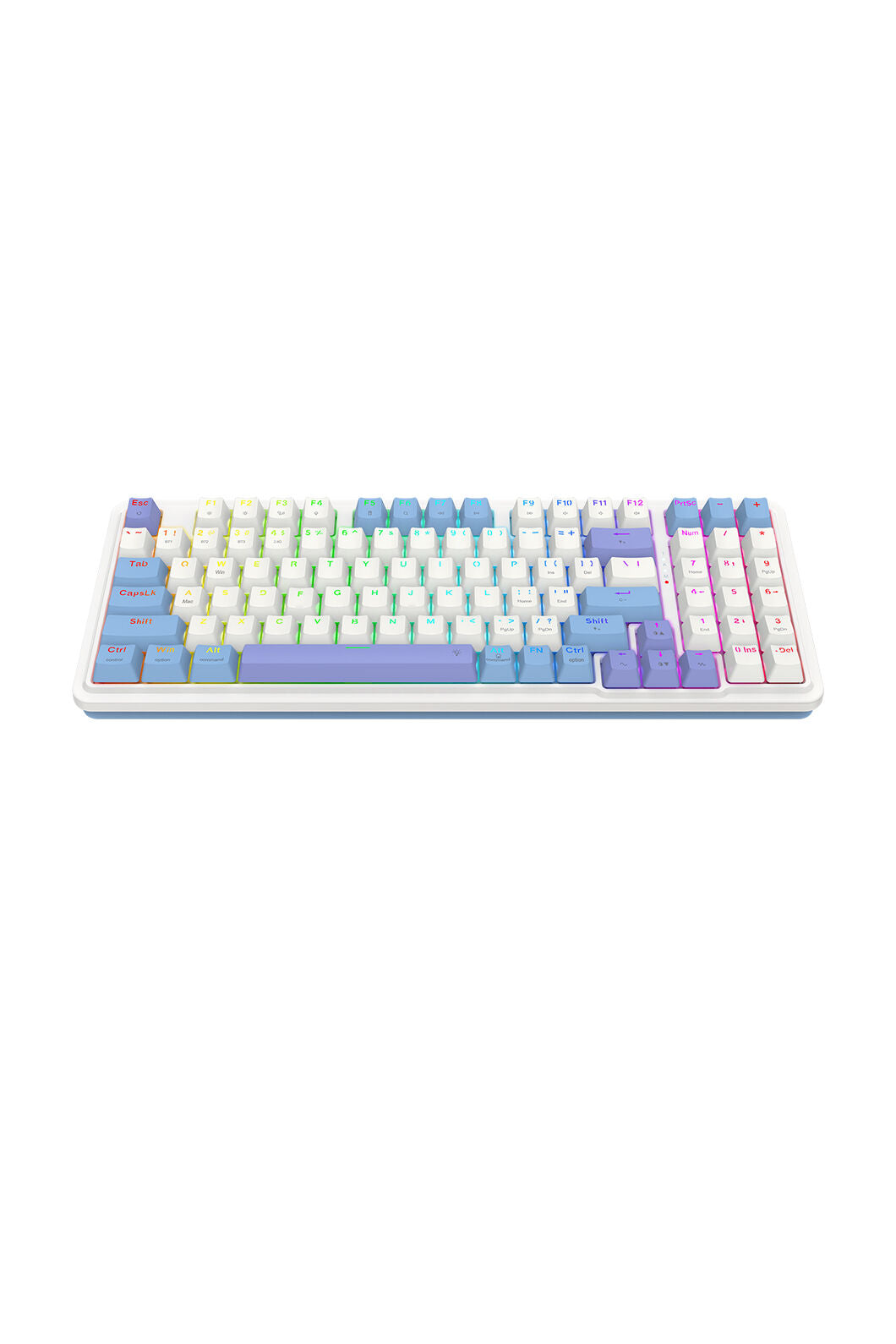REDRAGON - Redragon K664WBP RGB Pro Gloria White Purple 94% Gasket Wireless Mechanical Keyboard - white-purple