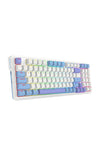REDRAGON - Redragon K664WBP RGB Pro Gloria White Purple 94% Gasket Wireless Mechanical Keyboard - white-purple