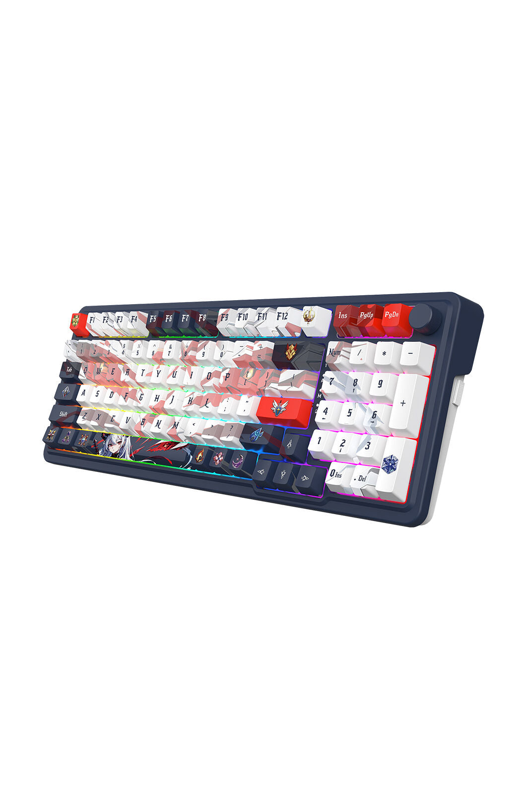 REDRAGON - Redragon K686AK RGB Pro EISA Navy White 98+1 Gasket Wireless Mechanical Keyboard - navy-white