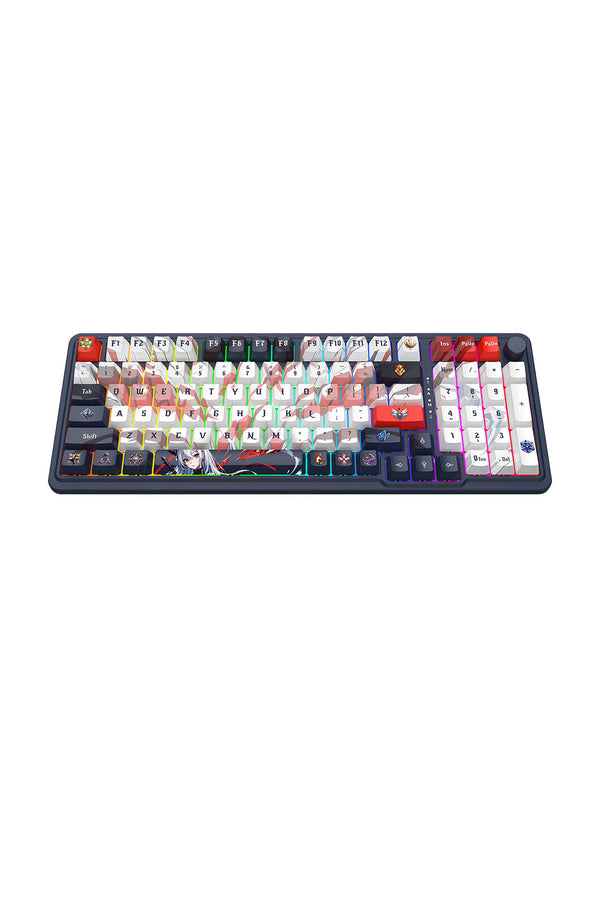 REDRAGON - Redragon K686AK RGB Pro EISA Navy White 98+1 Gasket Wireless Mechanical Keyboard - navy-white