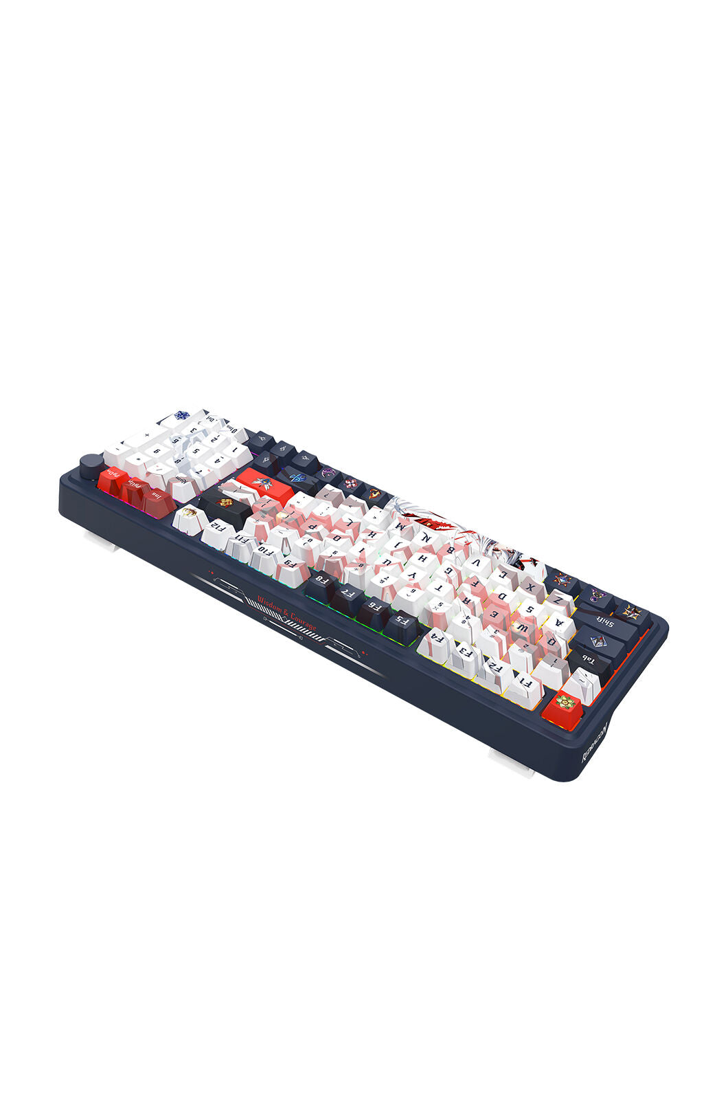 REDRAGON - Redragon K686AK RGB Pro EISA Navy White 98+1 Gasket Wireless Mechanical Keyboard - navy-white