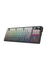 REDRAGON - Redragon K743SP-RGB-PRO Antonium LCD Black 75% Customisable RGB Mechanical Gaming Keyboard - grey