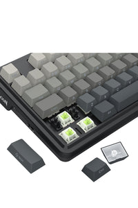 REDRAGON - Redragon K743SP-RGB-PRO Antonium LCD Black 75% Customisable RGB Mechanical Gaming Keyboard - grey