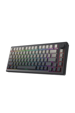 REDRAGON - Redragon K673SP RGB Pro Geb Gradient Black 75% Gasket Wireless Mechanical Keyboard - powder-blue