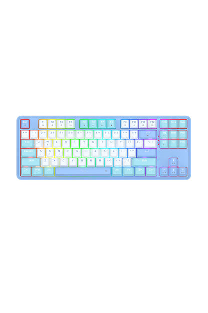 ELECTRONIC REBELLION - K707WBB-RGB S.Blade TKL KB-White/Blue - white-blue