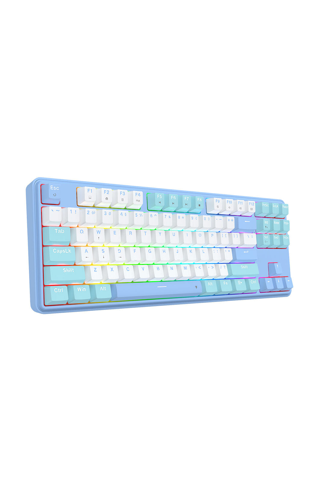 ELECTRONIC REBELLION - K707WBB-RGB S.Blade TKL KB-White/Blue - white-blue