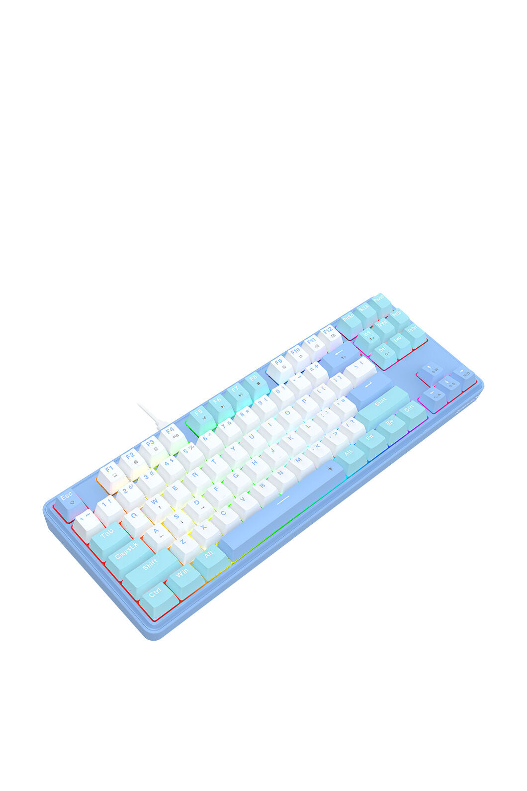 ELECTRONIC REBELLION - K707WBB-RGB S.Blade TKL KB-White/Blue - white-blue