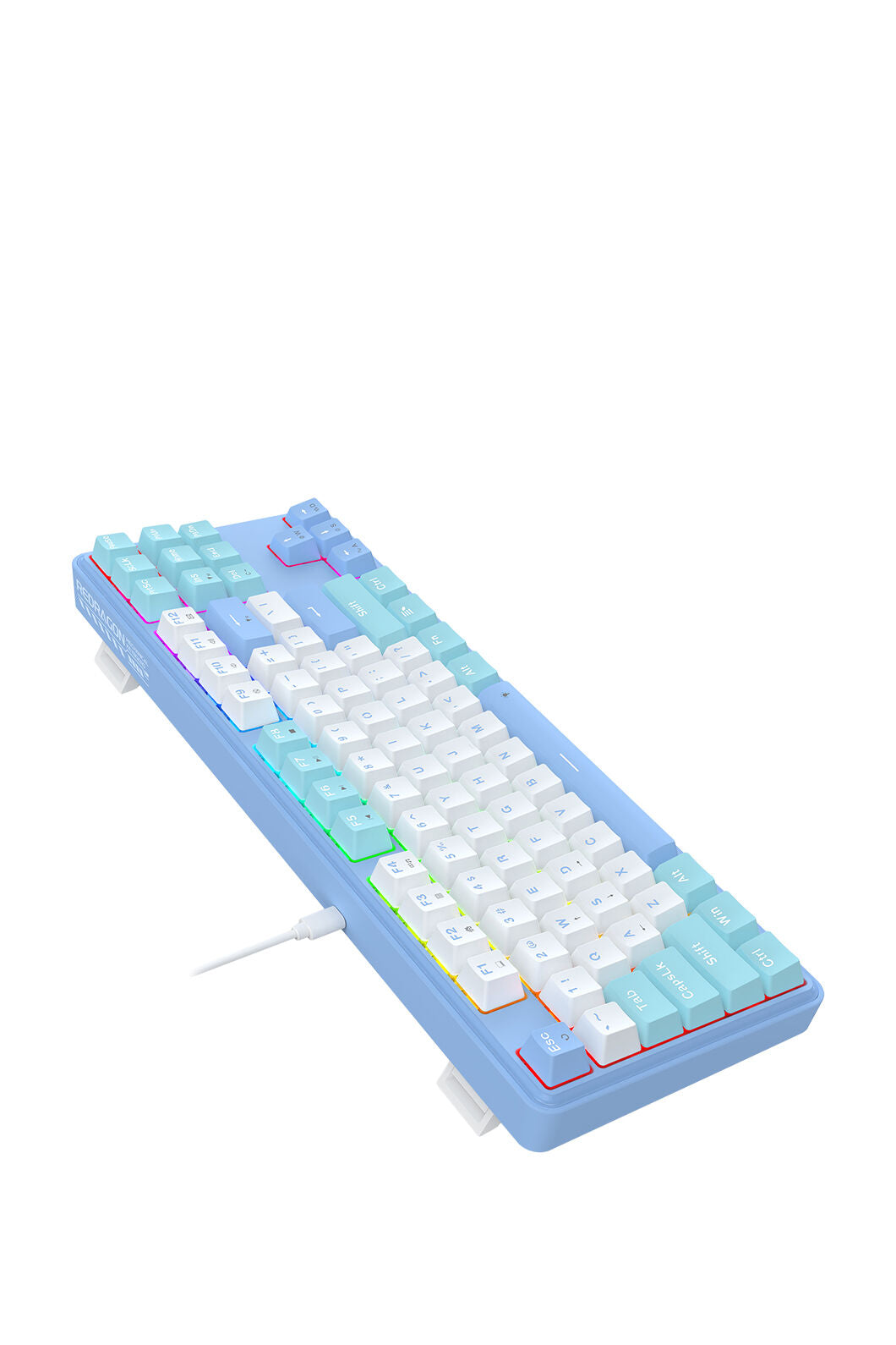 ELECTRONIC REBELLION - K707WBB-RGB S.Blade TKL KB-White/Blue - white-blue