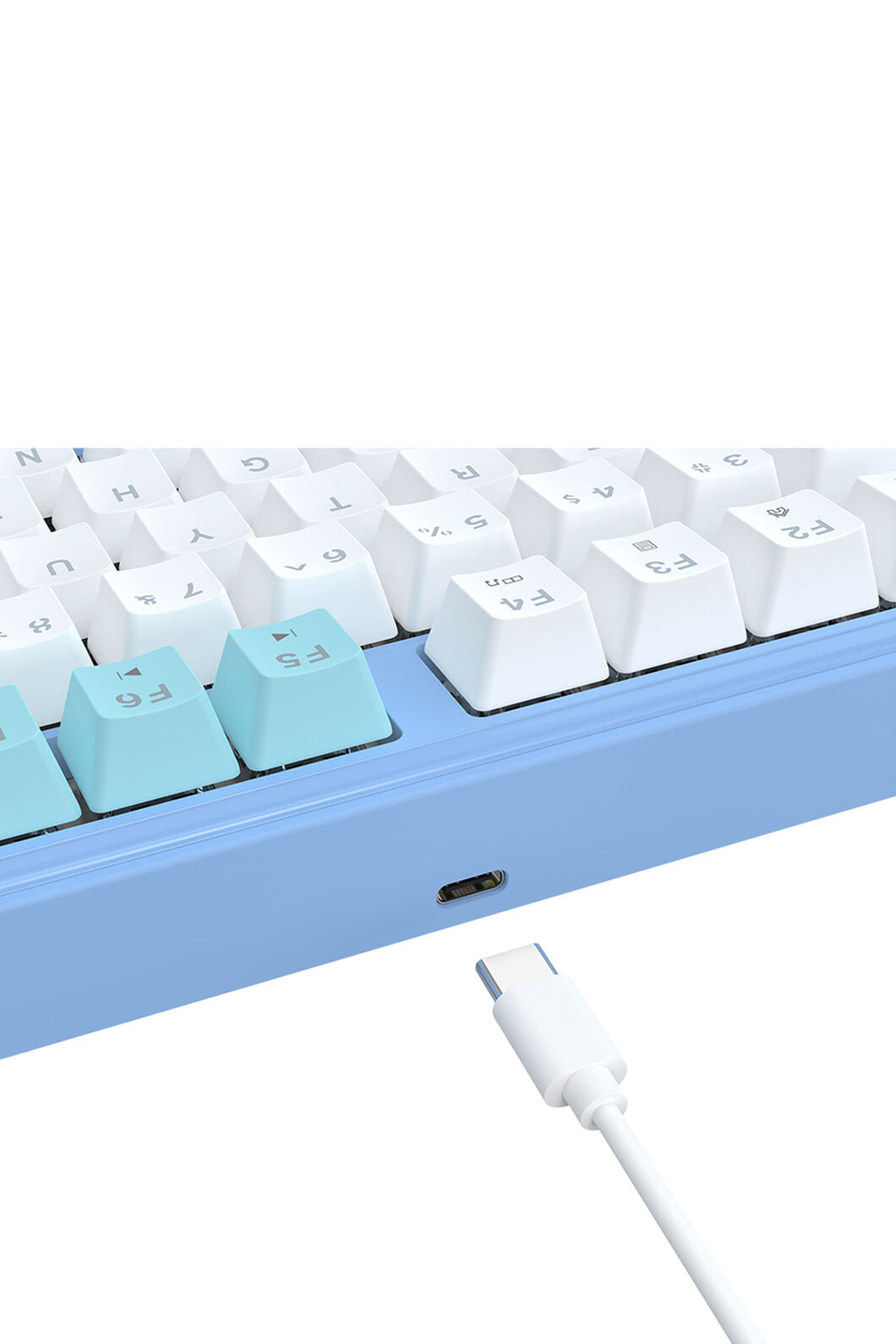 ELECTRONIC REBELLION - K707WBB-RGB S.Blade TKL KB-White/Blue - white-blue