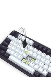 REDRAGON - Redragon K762WB-RGB Pro Terraflare Black/White Tri-Mode Gasket Mechanical Keyboard - black-white