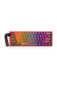 REDRAGON - Redragon K753RG-RGB CNC Red 8K Polling UltraMag Magnetic Switch 60% Wired Gaming Keyboard - red