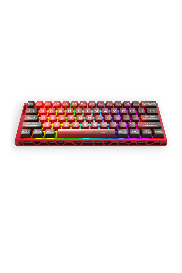REDRAGON - Redragon K753RG-RGB CNC Red 8K Polling UltraMag Magnetic Switch 60% Wired Gaming Keyboard - red