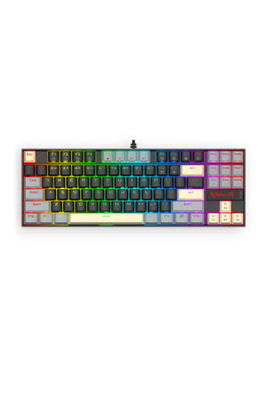 REDRAGON - Redragon K552LGY-RGB Kumara Wired Wired Mechanical Keyboard-Black/Grey - black-grey