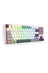 REDRAGON - Redragon K552WGL-RGB Kumara Wired Wired Mechanical Keyboard-White/Grey - white-grey