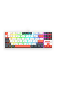 REDRAGON - Redragon K552WLR-RGB Kumara Wired Wired Mechanical Keyboard-White/Orange - white-orange