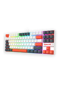 REDRAGON - Redragon K552WLR-RGB Kumara Wired Wired Mechanical Keyboard-White/Orange - white-orange