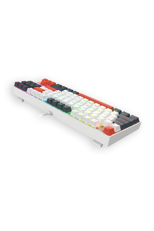 REDRAGON - Redragon K552WLR-RGB Kumara Wired Wired Mechanical Keyboard-White/Orange - white-orange