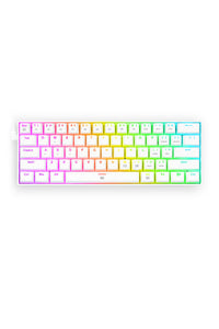 REDRAGON - Redragon K630 Dragonborn White 60% Wired RGB Mechanical Gaming Keyboard - white