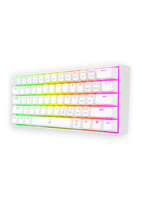 REDRAGON - Redragon K630 Dragonborn White 60% Wired RGB Mechanical Gaming Keyboard - white