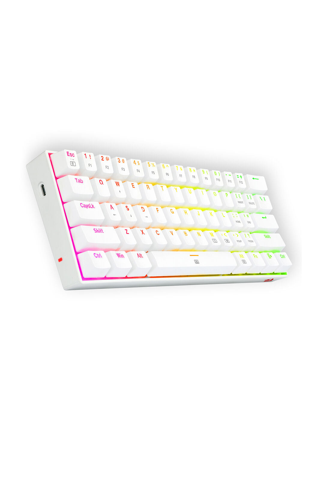 REDRAGON - Redragon K630 Dragonborn White 60% Wired RGB Mechanical Gaming Keyboard - white