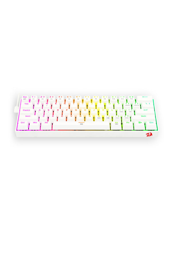 REDRAGON - Redragon K630 Dragonborn White 60% Wired RGB Mechanical Gaming Keyboard - white