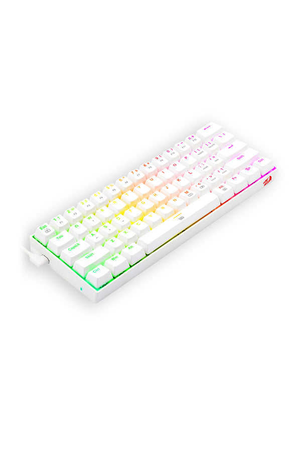 REDRAGON - Redragon K630 Dragonborn White 60% Wired RGB Mechanical Gaming Keyboard - white