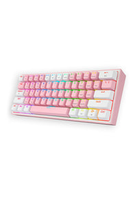 REDRAGON - K616-RGB Fizz Pro 65% KB-Pink/White - pink-white