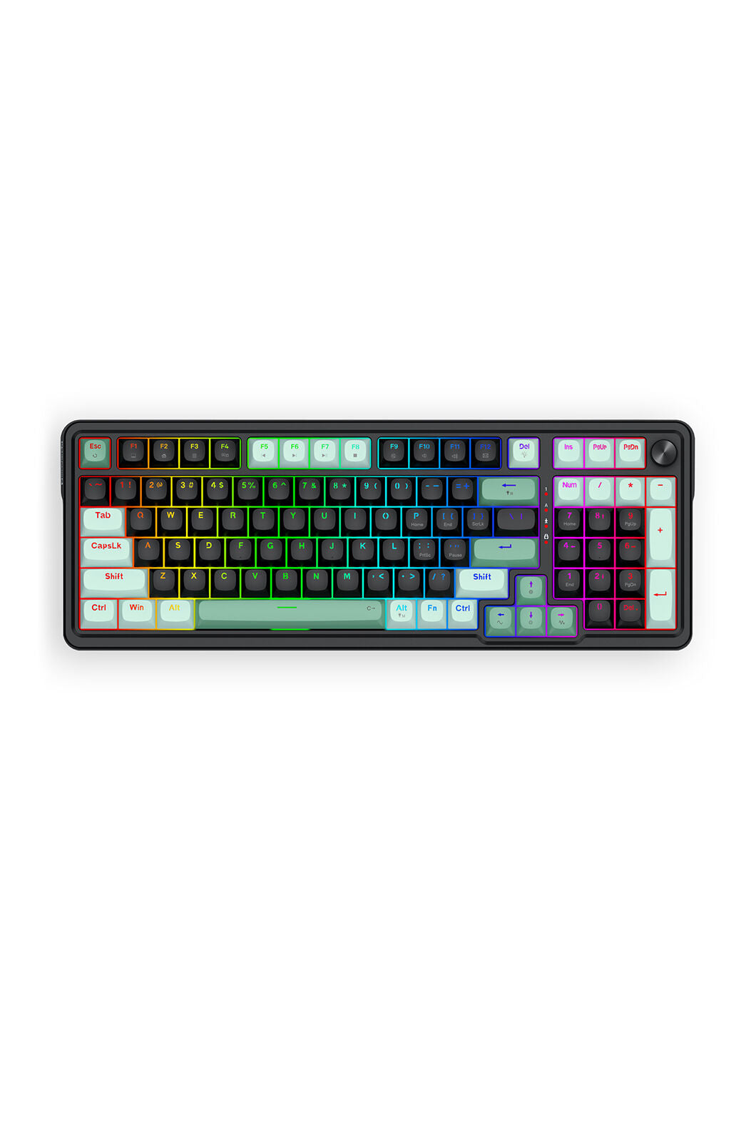 REDRAGON - Redragon EISA K686BG-RGB-M Rapid Trigger 8K Wired Magnetic Gaming Keyboard - black-green