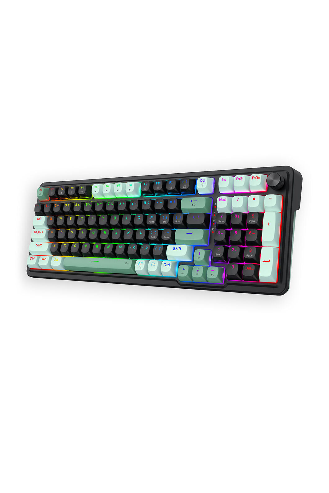 REDRAGON - Redragon EISA K686BG-RGB-M Rapid Trigger 8K Wired Magnetic Gaming Keyboard - black-green