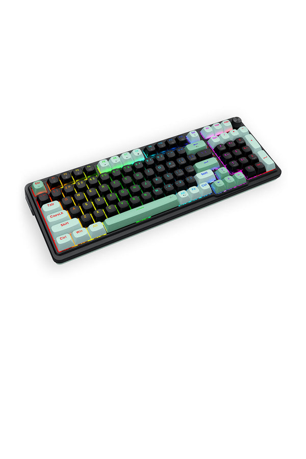 REDRAGON - Redragon EISA K686BG-RGB-M Rapid Trigger 8K Wired Magnetic Gaming Keyboard - black-green