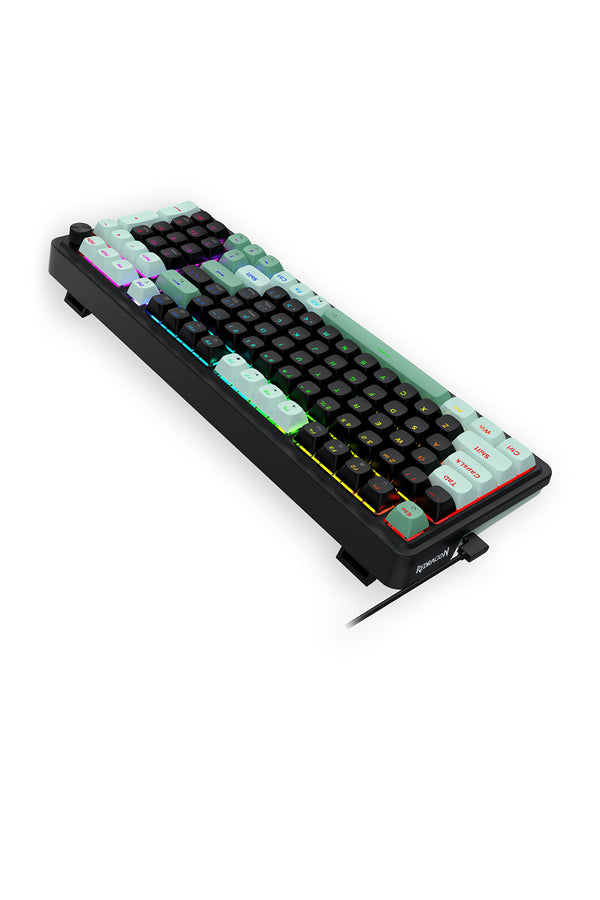 REDRAGON - Redragon EISA K686BG-RGB-M Rapid Trigger 8K Wired Magnetic Gaming Keyboard - black-green