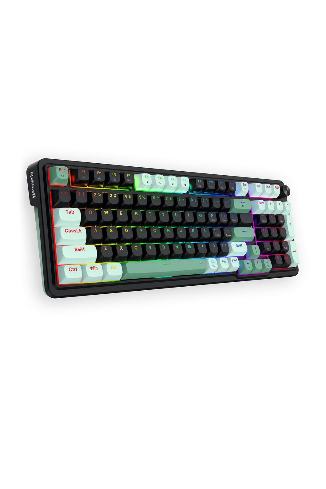REDRAGON - Redragon EISA K686BG-RGB-M Rapid Trigger 8K Wired Magnetic Gaming Keyboard - black-green