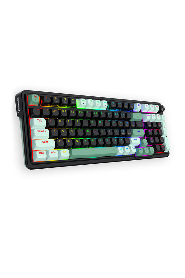REDRAGON - Redragon EISA K686BG-RGB-M Rapid Trigger 8K Wired Magnetic Gaming Keyboard - black-green