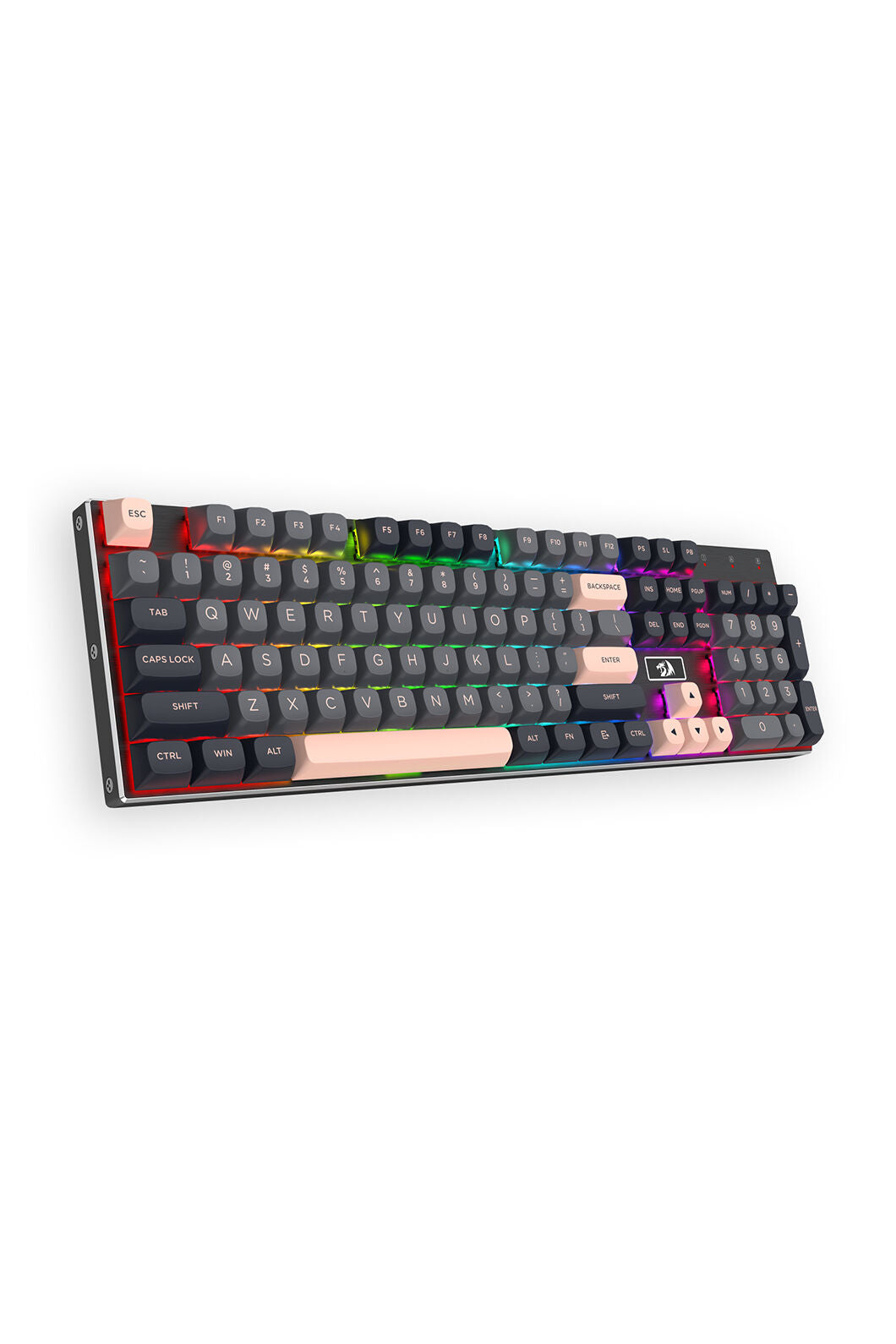 REDRAGON - K556GBP-RGB Devarajas Metal KB-Grey/Black/Pink - grey-black-pink
