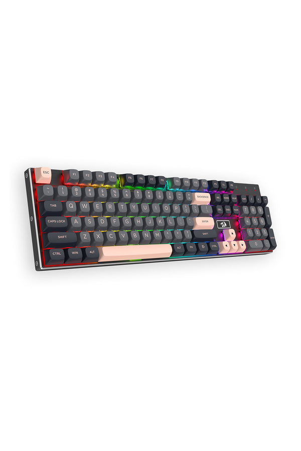 REDRAGON - K556GBP-RGB Devarajas Metal KB-Grey/Black/Pink - grey-black-pink
