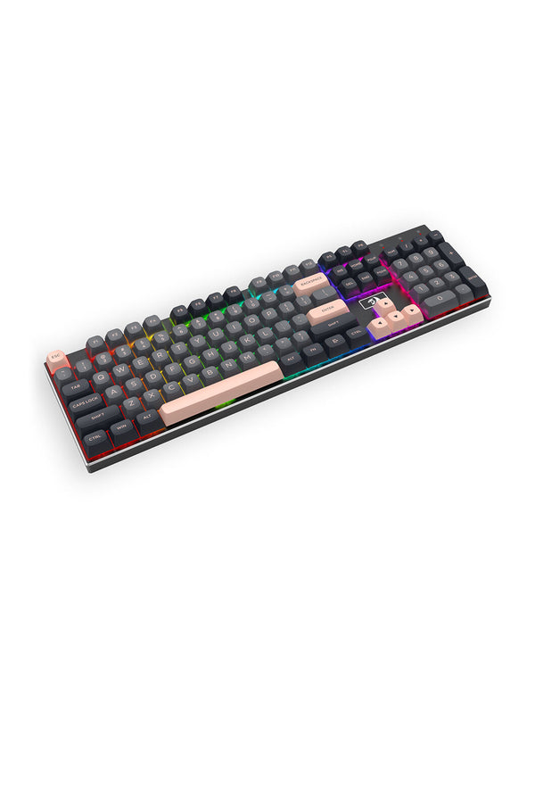 REDRAGON - K556GBP-RGB Devarajas Metal KB-Grey/Black/Pink - grey-black-pink