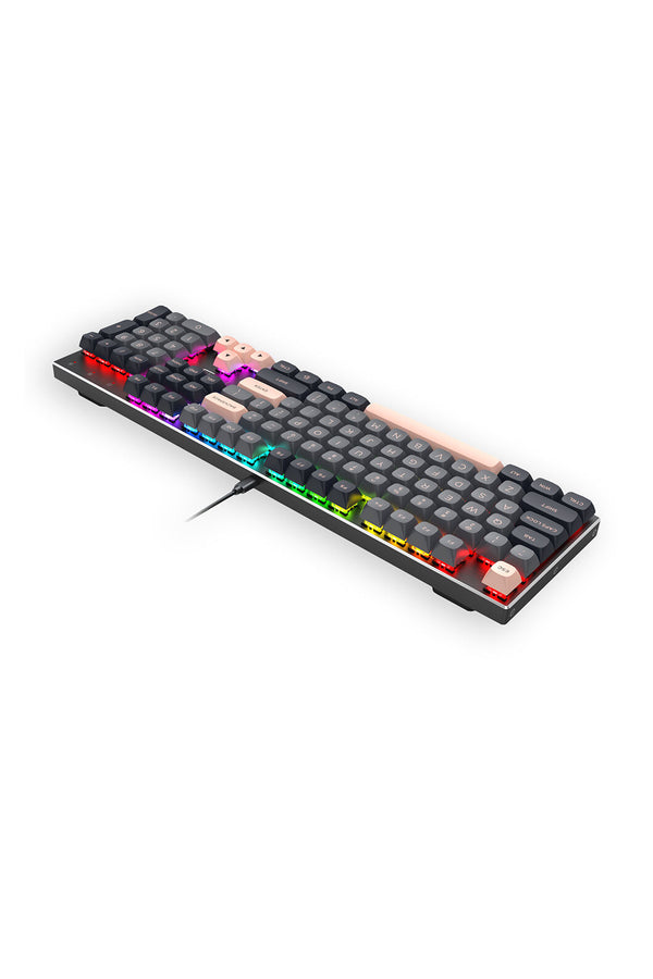 REDRAGON - K556GBP-RGB Devarajas Metal KB-Grey/Black/Pink - grey-black-pink