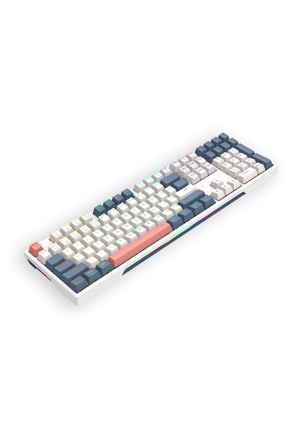 REDRAGON - K668WBO-RGB Trundle KB-White/Blue - white-blue