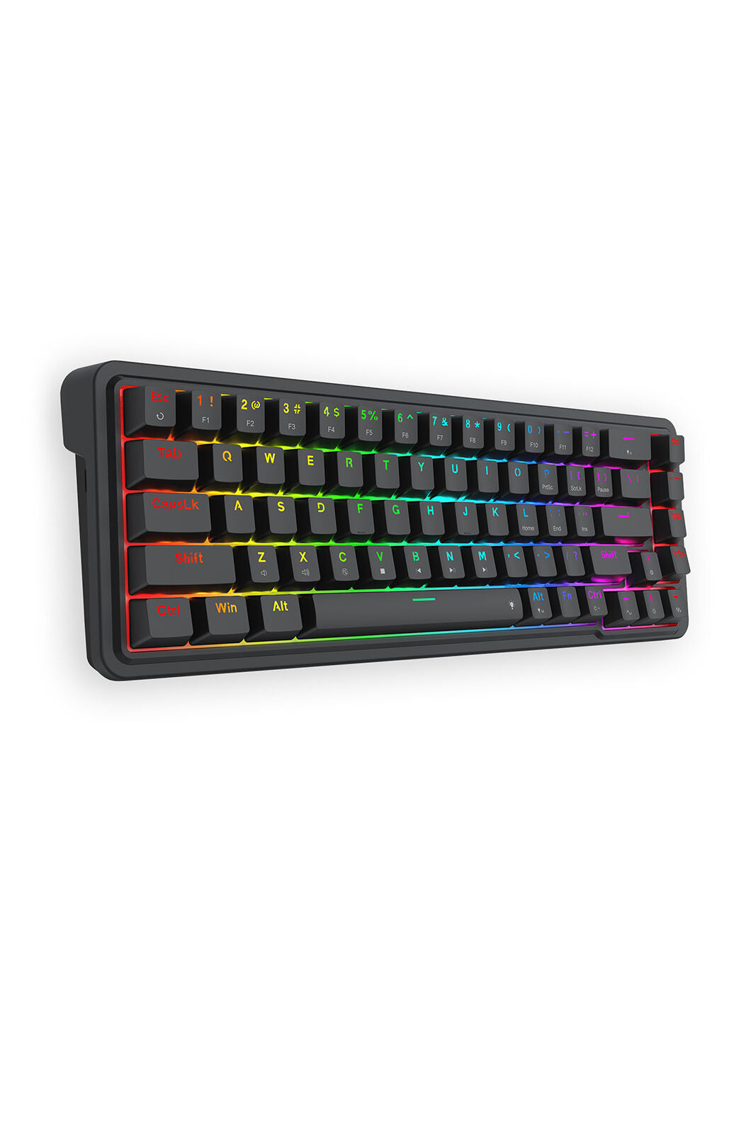 REDRAGON - Redragon K709 NOVA Black 65% Gasket Wired RGB Mechanical Gaming Keyboard - black