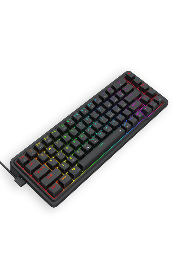 REDRAGON - Redragon K709 NOVA Black 65% Gasket Wired RGB Mechanical Gaming Keyboard - black