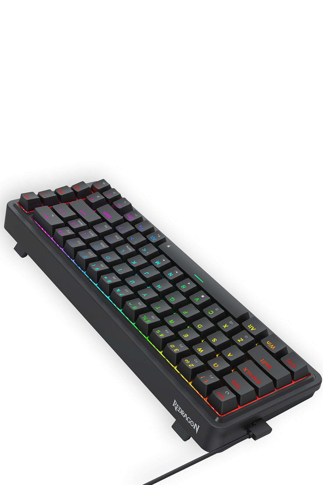 REDRAGON - Redragon K709 NOVA Black 65% Gasket Wired RGB Mechanical Gaming Keyboard - black