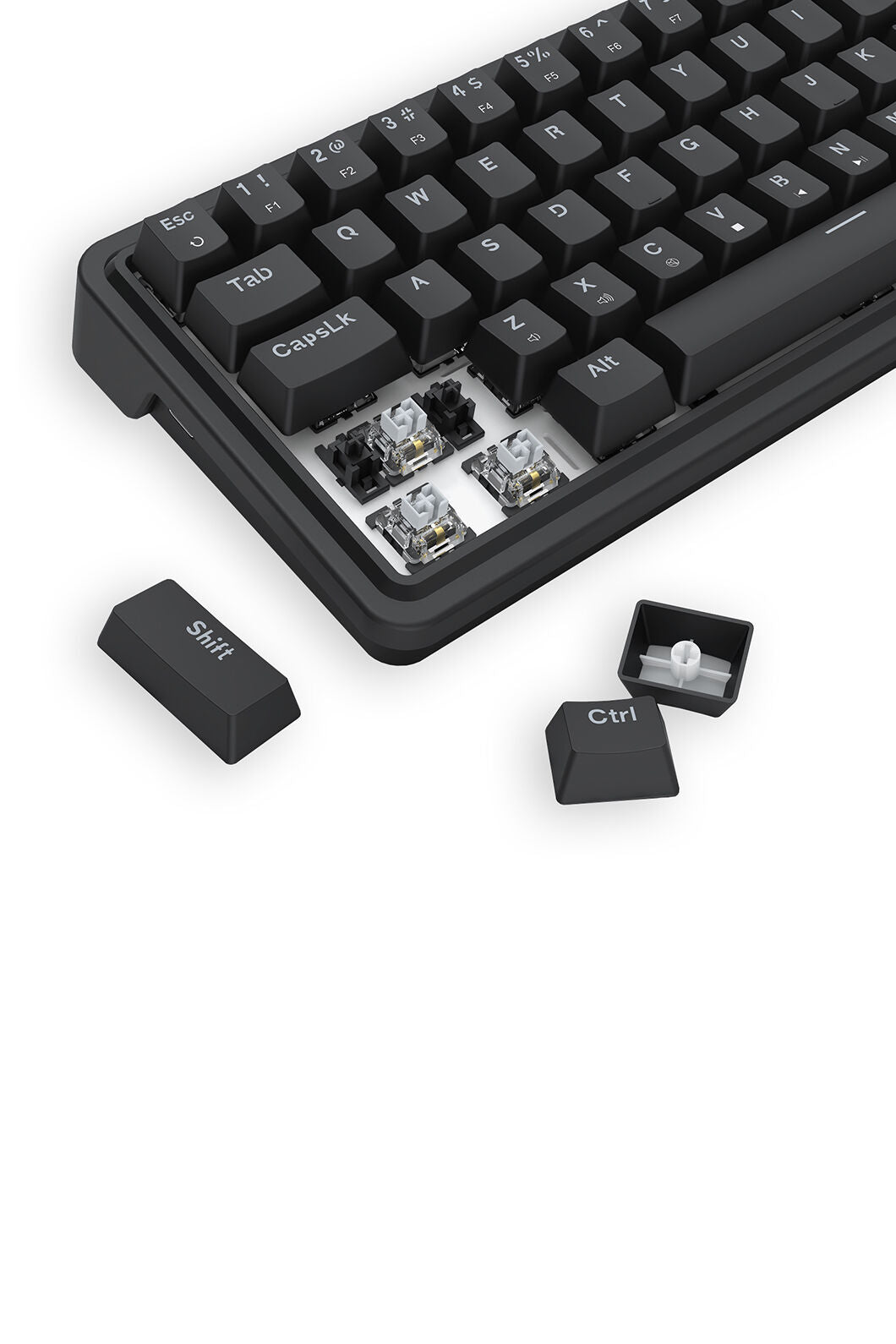 REDRAGON - Redragon K709 NOVA Black 65% Gasket Wired RGB Mechanical Gaming Keyboard - black