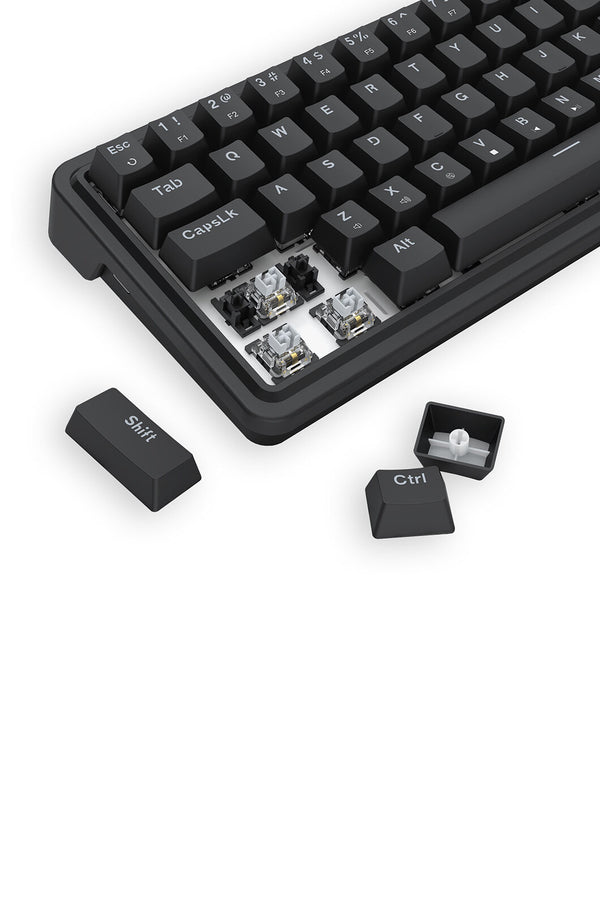 REDRAGON - Redragon K709 NOVA Black 65% Gasket Wired RGB Mechanical Gaming Keyboard - black